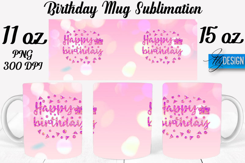 Birthday 11 Oz | 15 Oz Mug Sublimation Sublimation Fly Design 