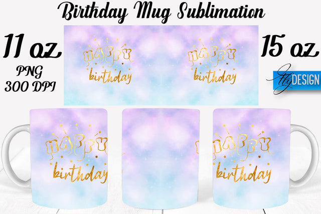 Birthday 11 Oz | 15 Oz Mug Sublimation Sublimation Fly Design 