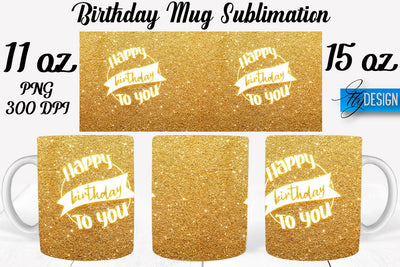 Birthday 11 Oz | 15 Oz Mug Sublimation Sublimation Fly Design 