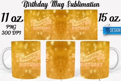 Birthday 11 Oz | 15 Oz Mug Sublimation Sublimation Fly Design 