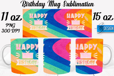 Birthday 11 Oz | 15 Oz Mug Sublimation Sublimation Fly Design 