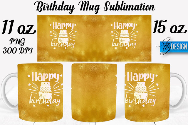 Birthday 11 Oz | 15 Oz Mug Sublimation Sublimation Fly Design 