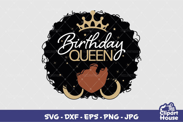 Birthday Afro Queen SVG The Clipart House 