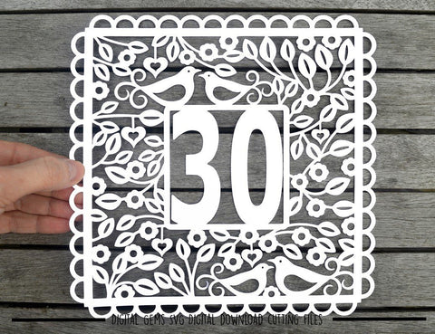 Birthday / Anniversary paper cut bundle SVG / DXF / EPS / PNG files SVG Digital Gems 