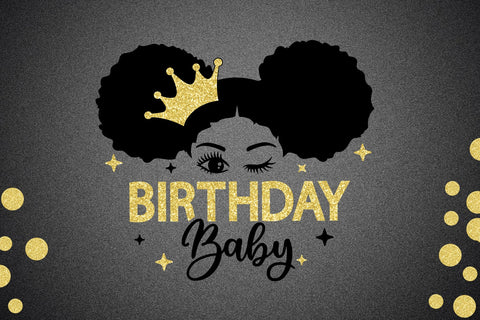 Birthday Baby Svg, Black Girl Svg, Crown, Princess Svg, Gift fot black girl, Melanin Queen, Black Girl Magic, Afro Woman, Svg Cut Files SVG 1uniqueminute 