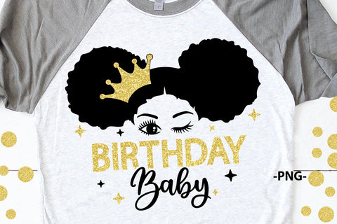 Birthday Baby Svg, Black Girl Svg, Crown, Princess Svg, Gift fot black girl, Melanin Queen, Black Girl Magic, Afro Woman, Svg Cut Files SVG 1uniqueminute 