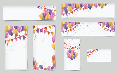 Birthday banners of different sizes banners collection SVG naemmiah021 