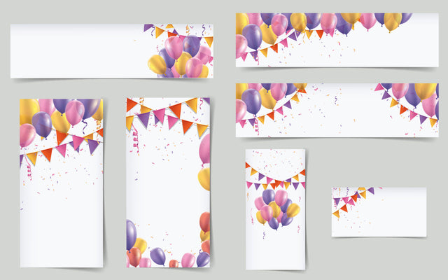 Birthday banners of different sizes banners collection SVG naemmiah021 