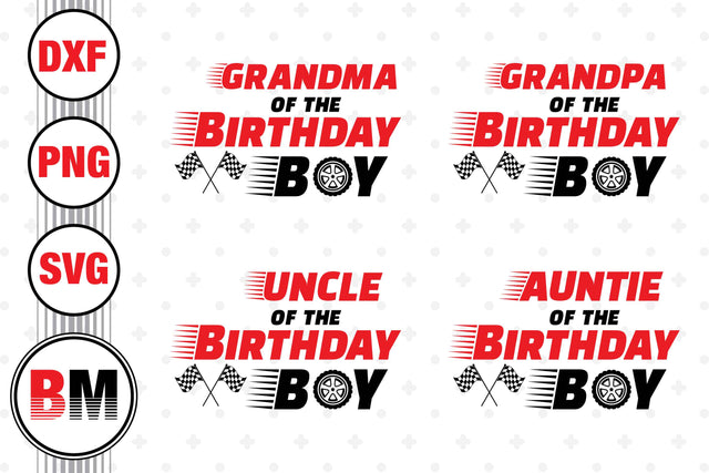 Birthday Boy Racing Family SVG, PNG, DXF Files SVG BMDesign 