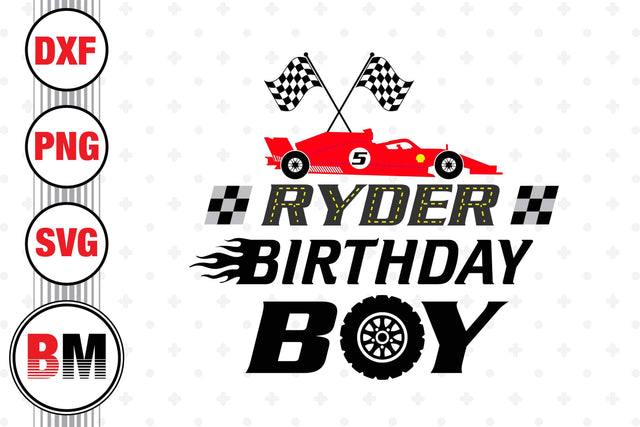 Birthday Boy Racing SVG, PNG, DXF Files SVG BMDesign 