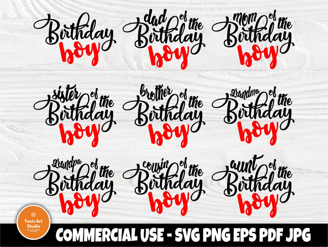 Birthday boy SVG | Birthday boy family svg | Mom and dad svg | Birthday boy shirt | Birthday svg | Birthday boy cut files | Cricut cut files SVG TonisArtStudio 