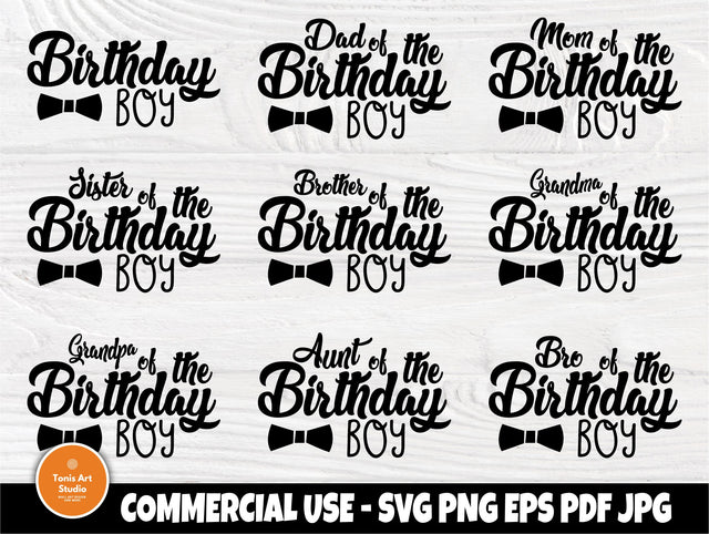 Birthday Boy SVG, Family Shirts Svg Cut Files SVG TonisArtStudio 