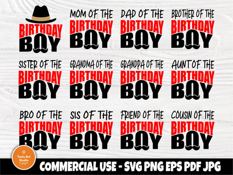 Birthday Boy SVG, Family Shirts Svg Cut Files SVG TonisArtStudio 