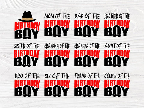 Birthday Boy SVG, Family Shirts Svg Cut Files SVG TonisArtStudio 