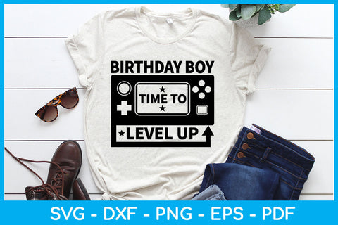 Birthday Boy Time To Level Up Birthday SVG PNG PDF Cut File SVG Creativedesigntee 