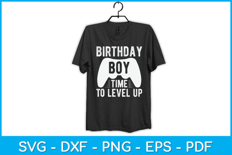 Birthday Boy Time to Level Up Video Game Birthday Svg Design SVG artprintfile 