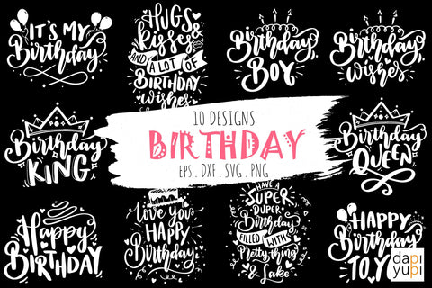 Birthday Bundle, Birthday Quotes SVG SVG dapiyupi store 