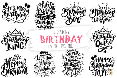 Birthday Bundle, Birthday Quotes SVG SVG dapiyupi store 