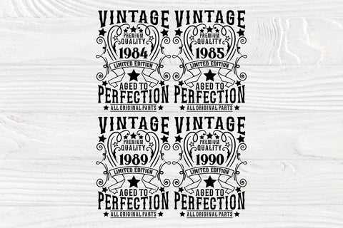 Birthday Bundle SVG, Vintage Svg, 1981-2000 Svg SVG TonisArtStudio 