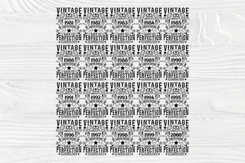 Birthday Bundle SVG, Vintage Svg, 1981-2000 Svg SVG TonisArtStudio 