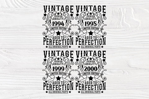 Birthday Bundle SVG, Vintage Svg, 1981-2000 Svg SVG TonisArtStudio 