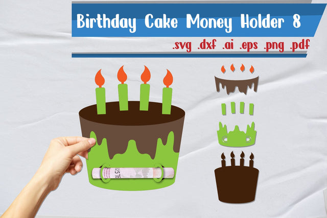 Birthday Cake Money Holder Layered 8 3D Paper zafrans studio 