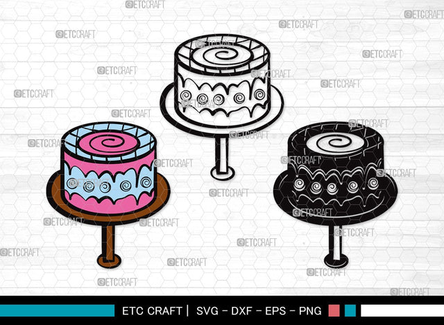 Birthday Cake SVG Cut File | Birthday Cake Svg | Cupcake Svg | candle Svg | Anniversary Cake Svg | Birthday Cake Clipart SVG ETC Craft 