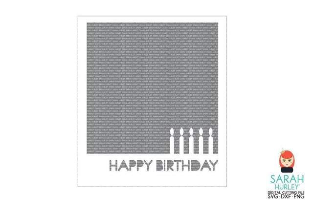 Birthday Candles Polaroid SVG Sarah Hurley 