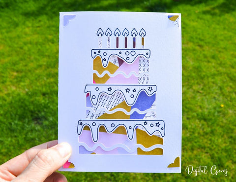 Birthday card bundle! Now compatible with the Cricut Joy!! SVG Digital Gems 