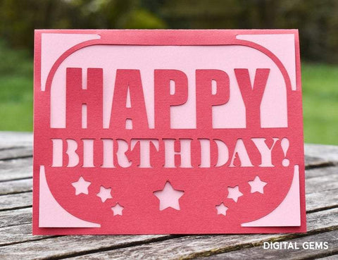 Birthday Card design SVG Digital Gems 
