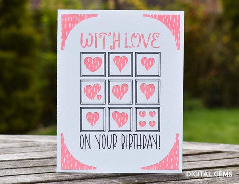 Birthday card design SVG Digital Gems 