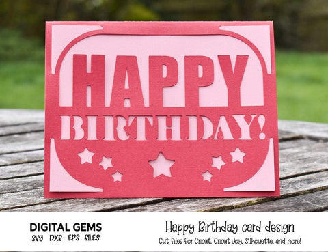 Birthday Card design SVG Digital Gems 