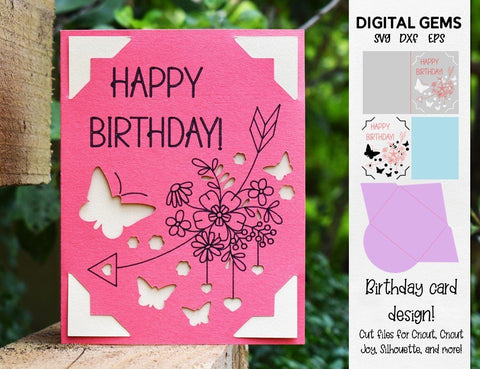 Birthday card design SVG Digital Gems 