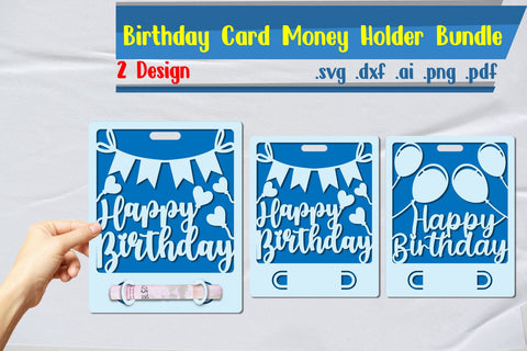 Birthday Card Money Holder Bundle 3D Paper zafrans studio 