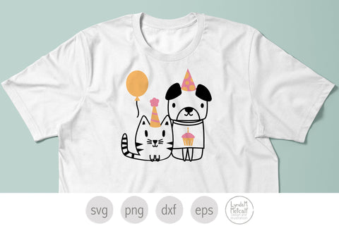 Birthday Cat and Dog Svg, Cat Svg, Dog Svg SVG Lynda M Metcalf 