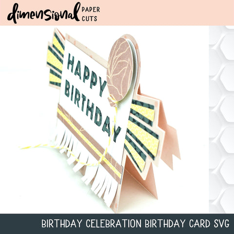 Birthday Celebration Birthday Card 3D Paper Dimensional Paper Cuts LLC 