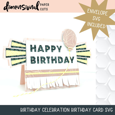 Birthday Celebration Birthday Card 3D Paper Dimensional Paper Cuts LLC 