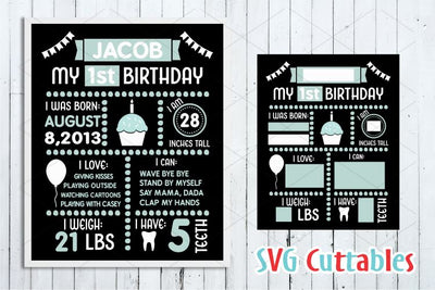 Birthday Chalkboard SVG Svg Cuttables 