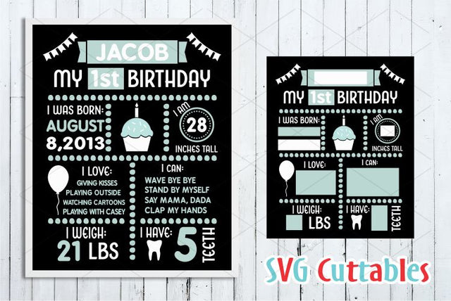 Birthday Chalkboard SVG Svg Cuttables 