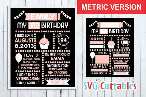 Birthday Chalkboard SVG Svg Cuttables 