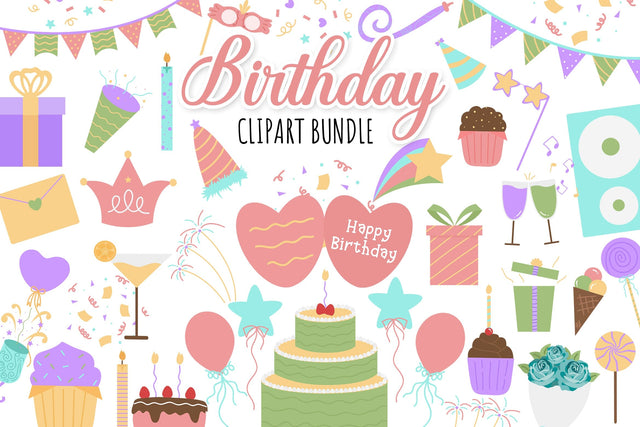 Birthday Clipart Bundle SVG dapiyupi store 