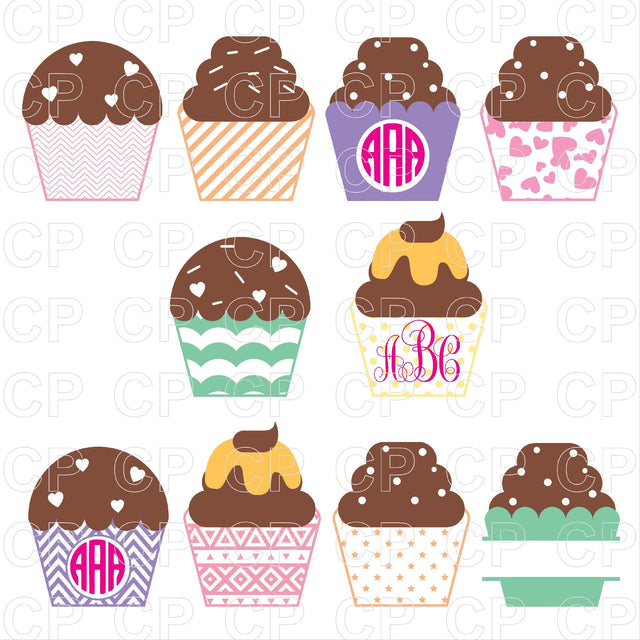 Birthday Cupcake SVG Bundle SVG cutperfectstudio