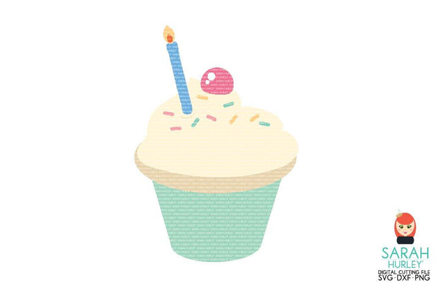 Birthday Cupcake SVG Sarah Hurley 