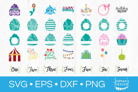 Birthday Cut File Bundle SVG SavanasDesign 