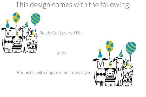 Birthday Dogs Svg, Birthday Svg, Dog Svg SVG Lynda M Metcalf 