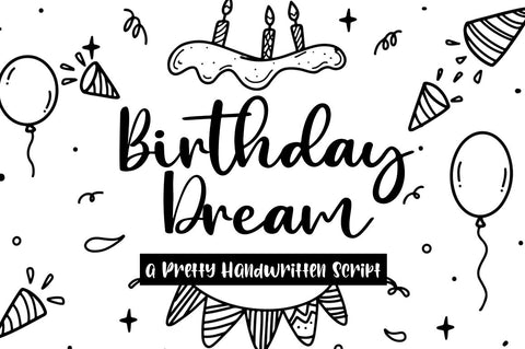 Birthday Dream Cute and Quirky Handwritten Script Font Haksen 