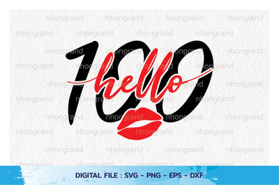 Birthday fabulous hello 100 years, t-shirt, Cricut Files, svg, png, eps, dxf, Instant Download SVG nhongrand 