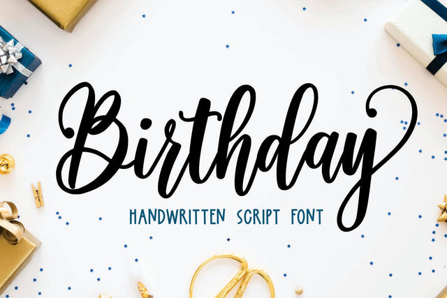 Birthday Font Mozarella 