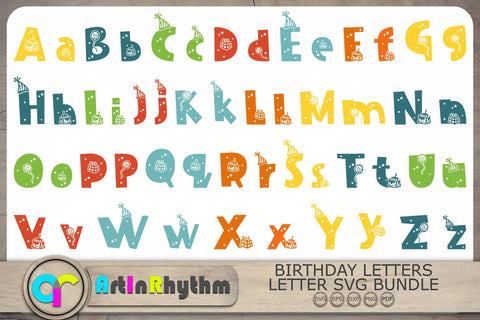 Birthday Font Svg, Birthday Alphabet Letters Svg, Birthday Svg, Party ...