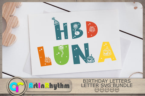 Birthday Font Svg, Birthday Alphabet Letters Svg, Birthday Svg, Party Letters Svg SVG Artinrhythm shop 